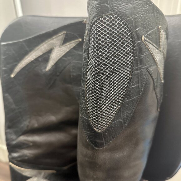 80's Punk Rock Vintage Leather Boots Genuine size 38 but will fit size 6.5 - 7 - Picture 3 of 4